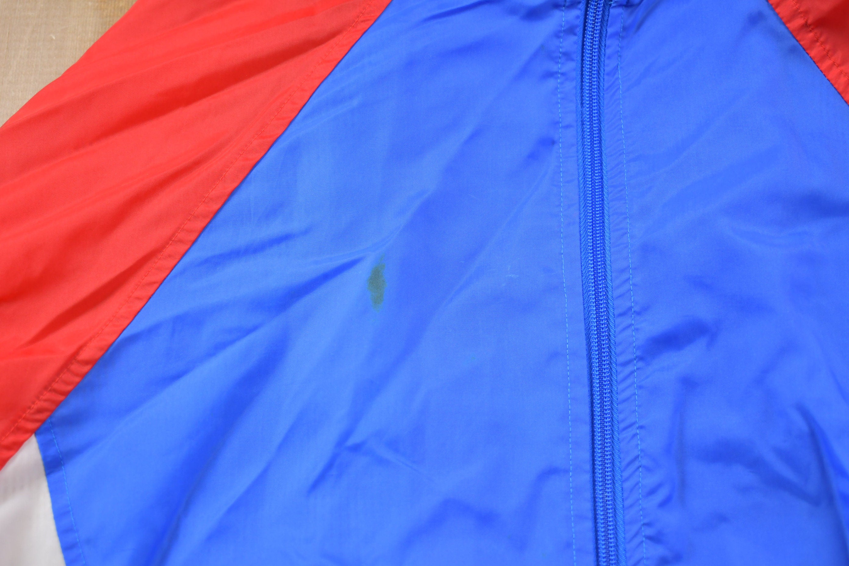Vintage 1980s Nike grey Tag Color Block Windbreaker Jacket