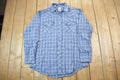 Vintage 1990s Blue Plaid Button Up Shirt