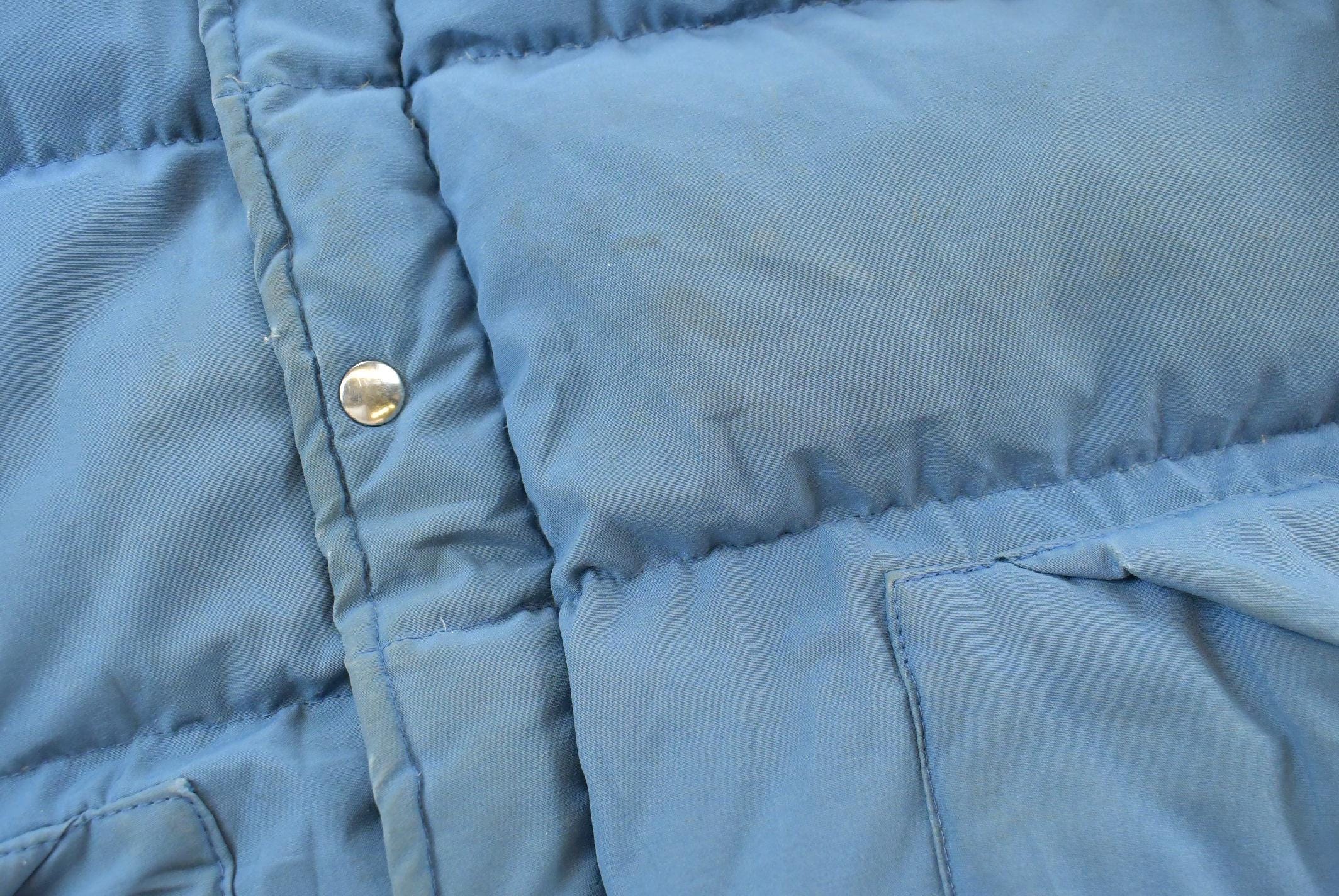 1980s Struggle Gear Blue Down Filled Puffer Jacket Mens L