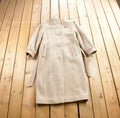 Vintage 1980s Wool Electre Paris Button Up Long Jacket Made In Paris