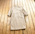 Vintage 1980s Wool Electre Paris Button Up Long Jacket Made In Paris