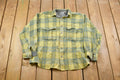 Vintage 1990s News Plaid Button Up Shirt / 1990s Button Up / Vintage Flannel / Plaid Flannel / Casual Shirt / Formal Shirt