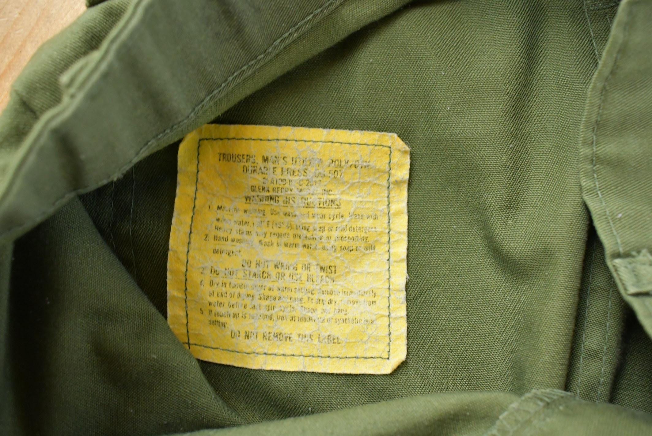 Vintage 1980s Military OG 507 Army Fatigue Pants Men's 32 x 31