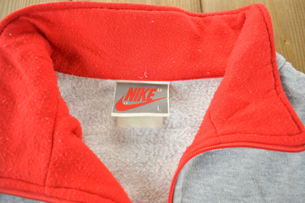 Vintage 1990s Nike Embroidered Mini Swoosh Zip Up Sweatshirt