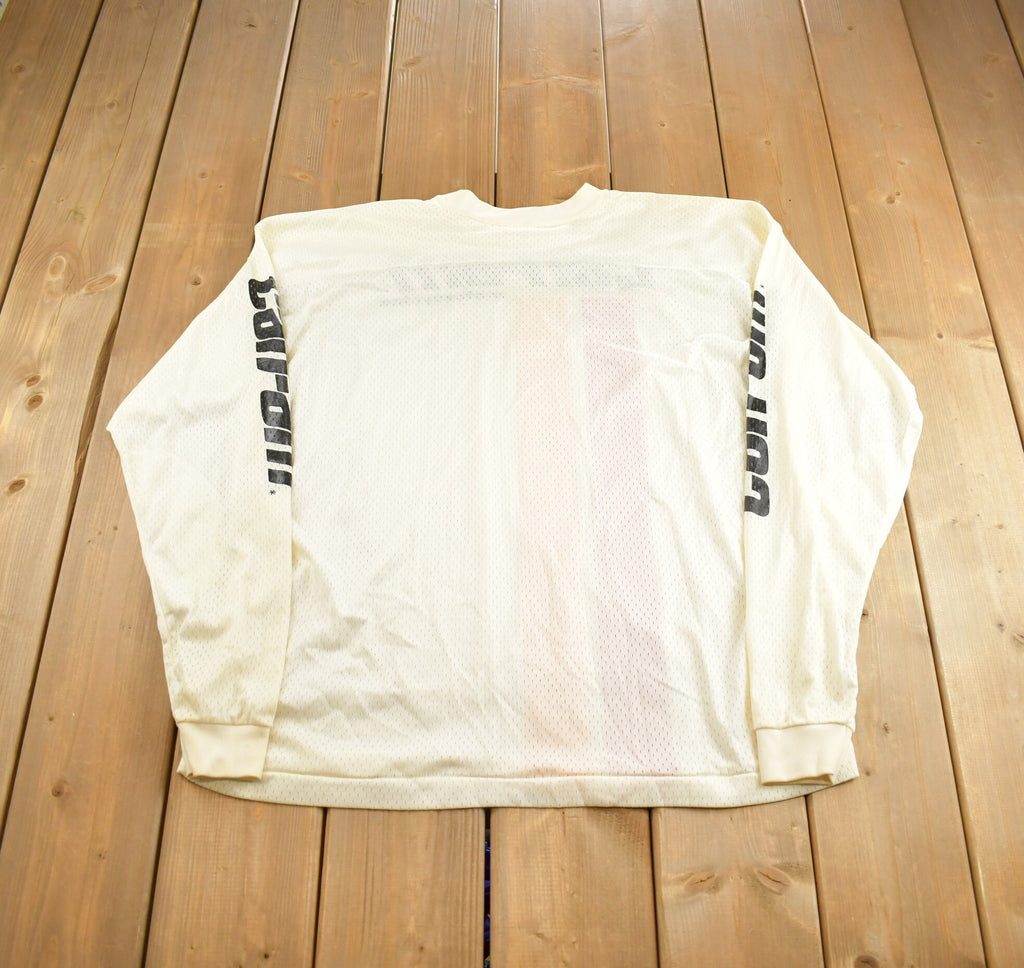 Vintage 1980s Champion Can-Am Motorcycle Racing Mesh Racing Jersey Made In USA