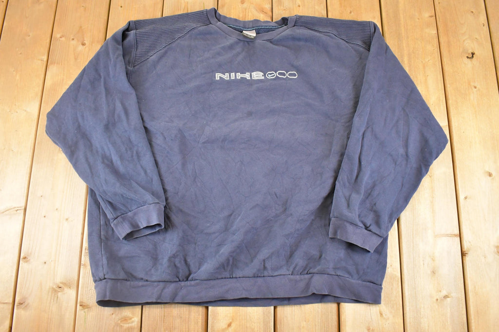 Vintage Y2K Nike Crewneck Sweatshirt, Swoosh Logo, Made in USA, XXL