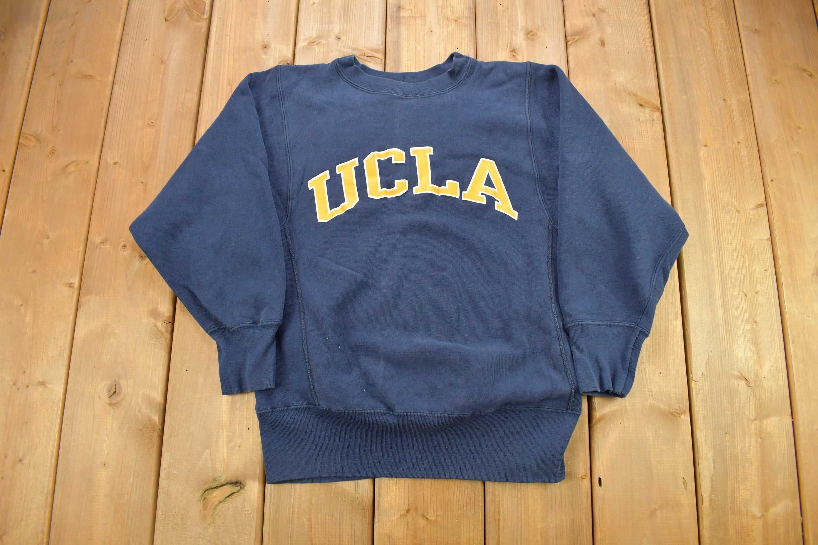 Vintage 1980s UCLA Champion Reverse Weave Warmup Crewneck