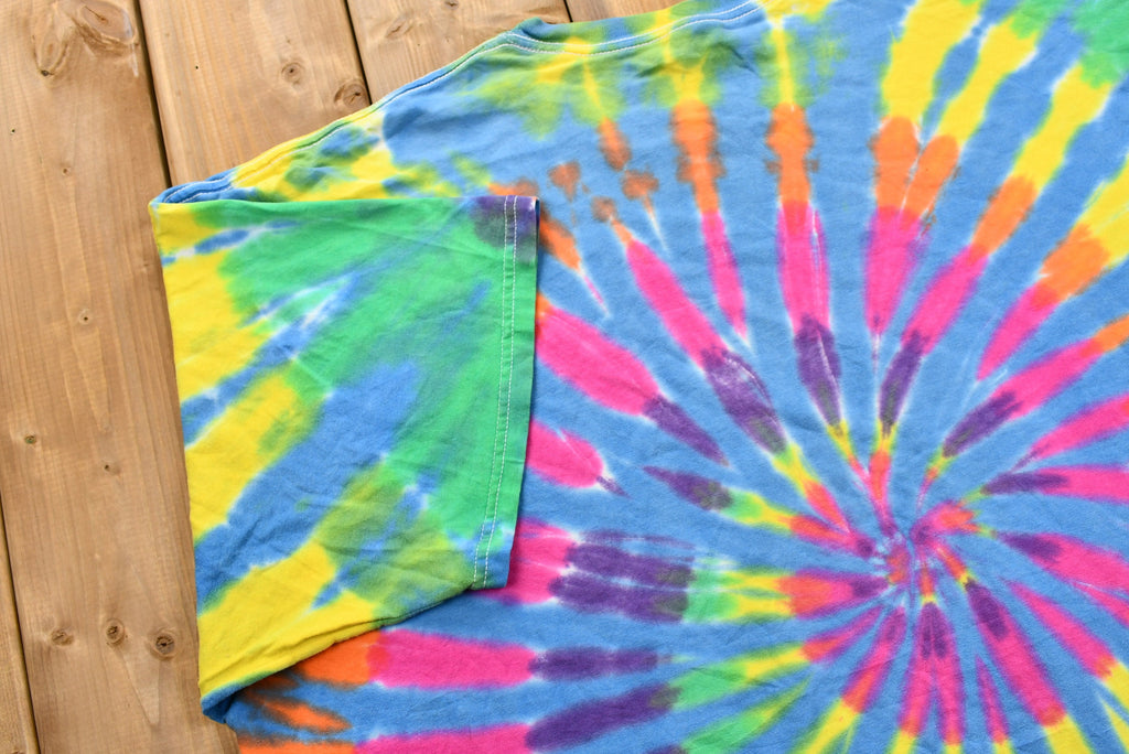 Vintage 1990s Rainbow Swirl DNA Tie-Dye T-Shirt