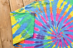 Vintage 1990s Rainbow Swirl DNA Tie-Dye T-Shirt