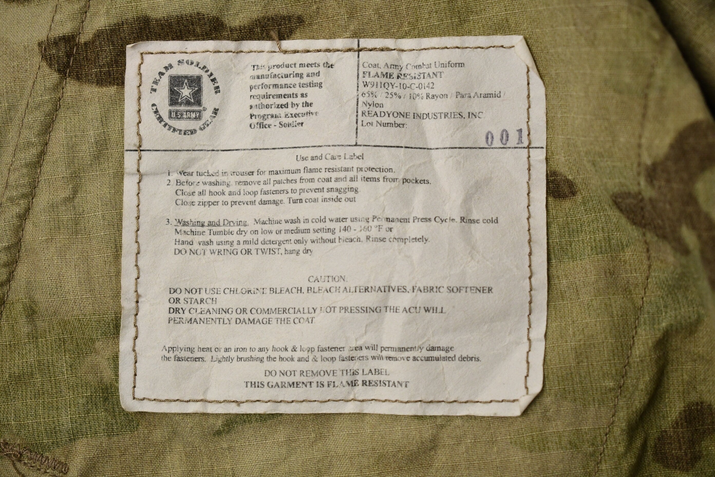 Vintage 2001 Military Camouflage Combat Jacket