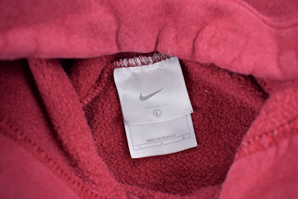 Vintage Y2K Nike Center Swoosh Hoodie / Red Nike Hoodie / Nike Mid Swoosh / Embroidered / Nike Mid Swoosh