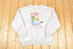 Vintage 1990s Disney Pooh Bear Christmas Crewneck Sweatshirt Men's L