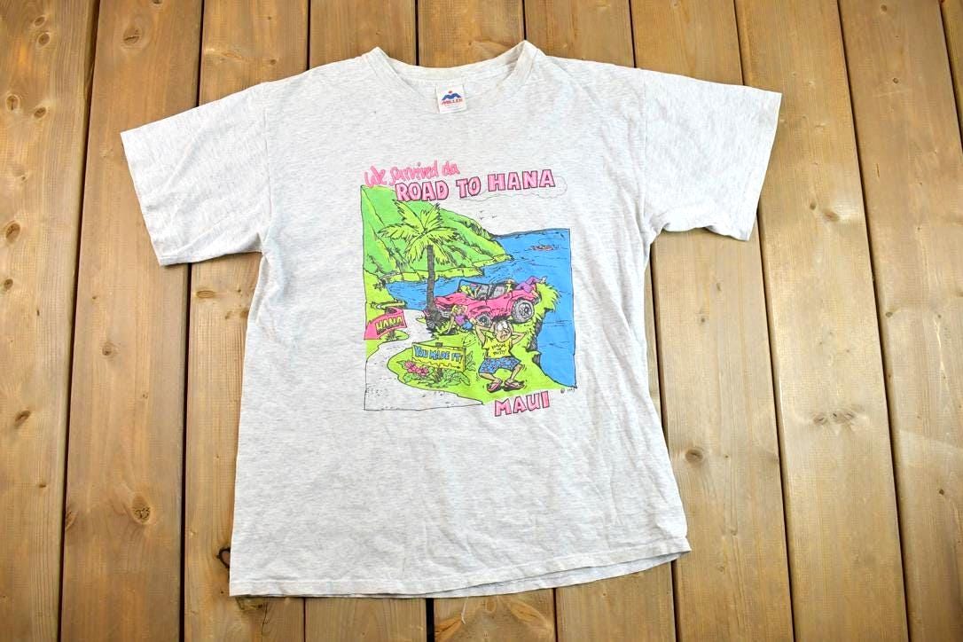 Vintage 1990s Maui Road To Hana Souvenir T-Shirt