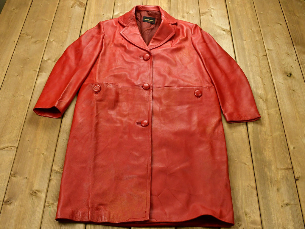 Vintage 1980s Cascadesport SA Full Length Leather Jacket