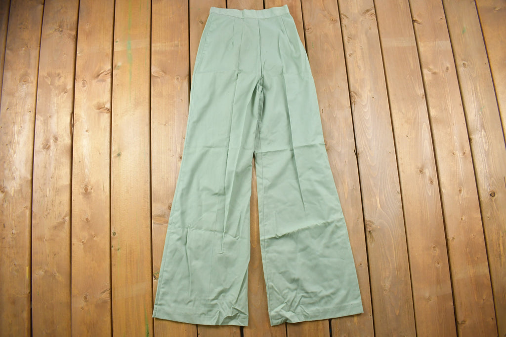 Vintage 1970s Casual Flared Bell Bottom Pants Size 24 x 32