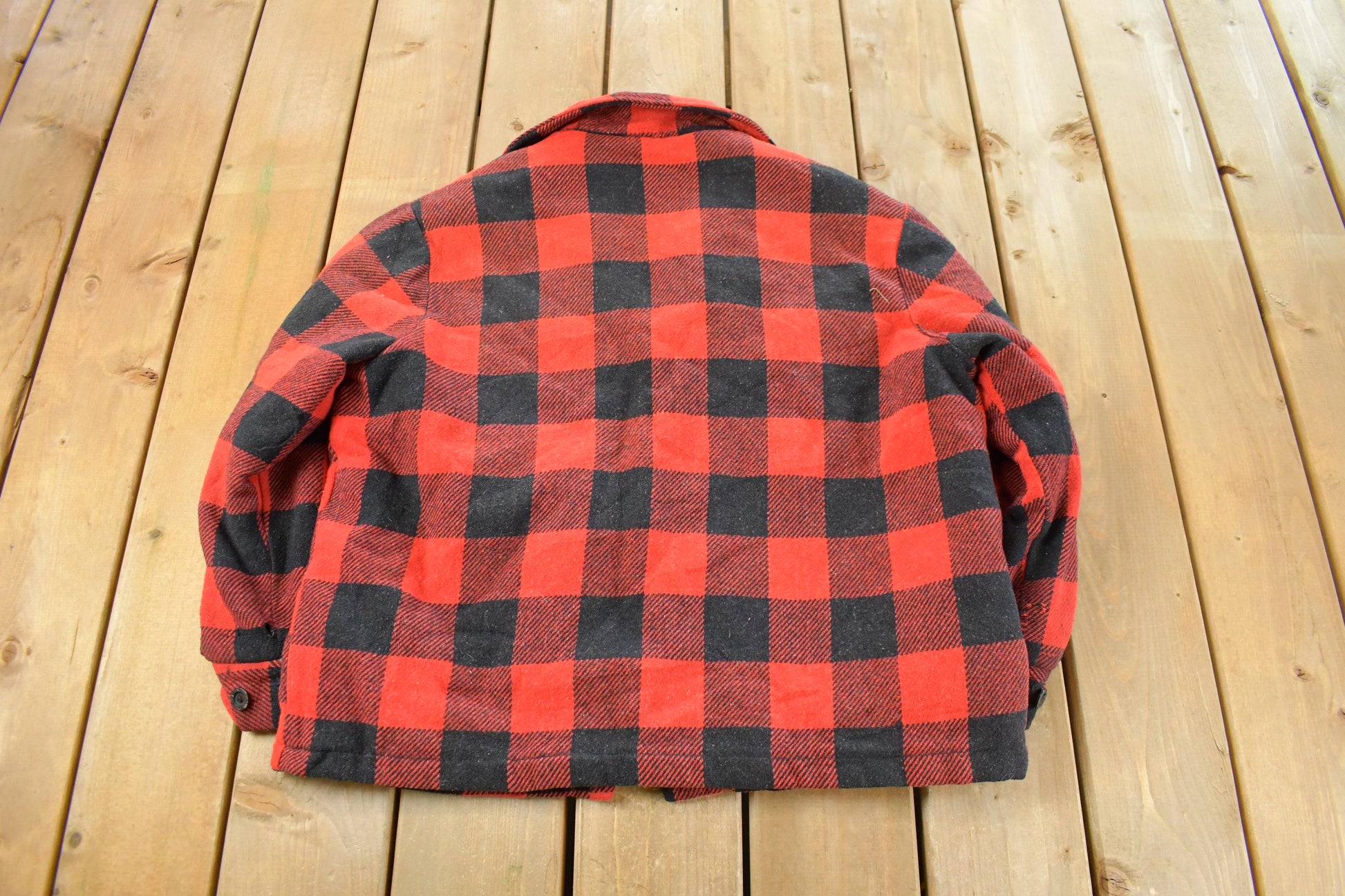 Vintage 1980s Weatherboard Insulated Flannel Jacket Men's Large / Shacket / 80s Plaid Outdoors / Heavyweight / True Vintage