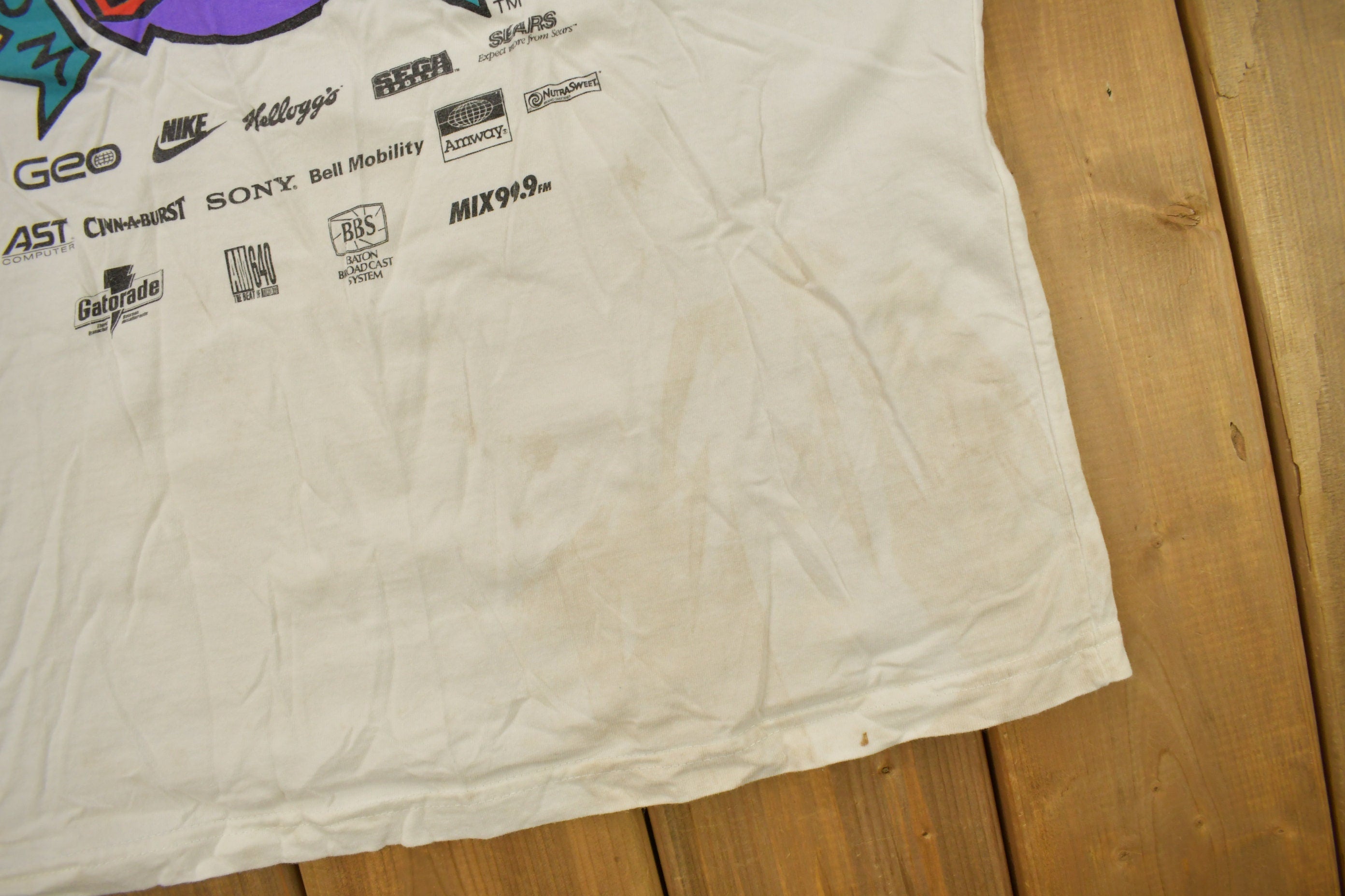 Vintage 1990s 3 On 3 World Festival Graphic Tank Top Shirt