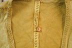 Vintage 1970s Tan Rawhide Leather Vest