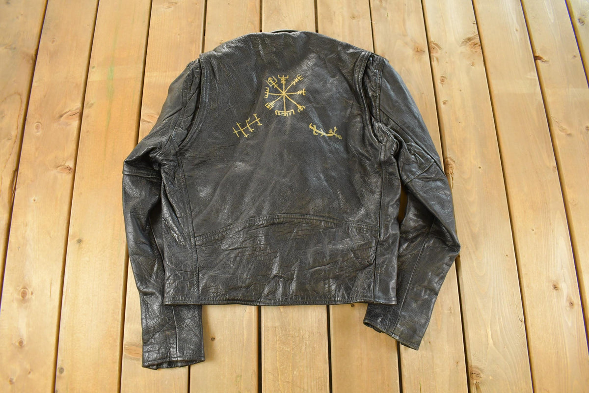 Vintage 1990s Body Equip. Leather Biker Jacket Men's Medium