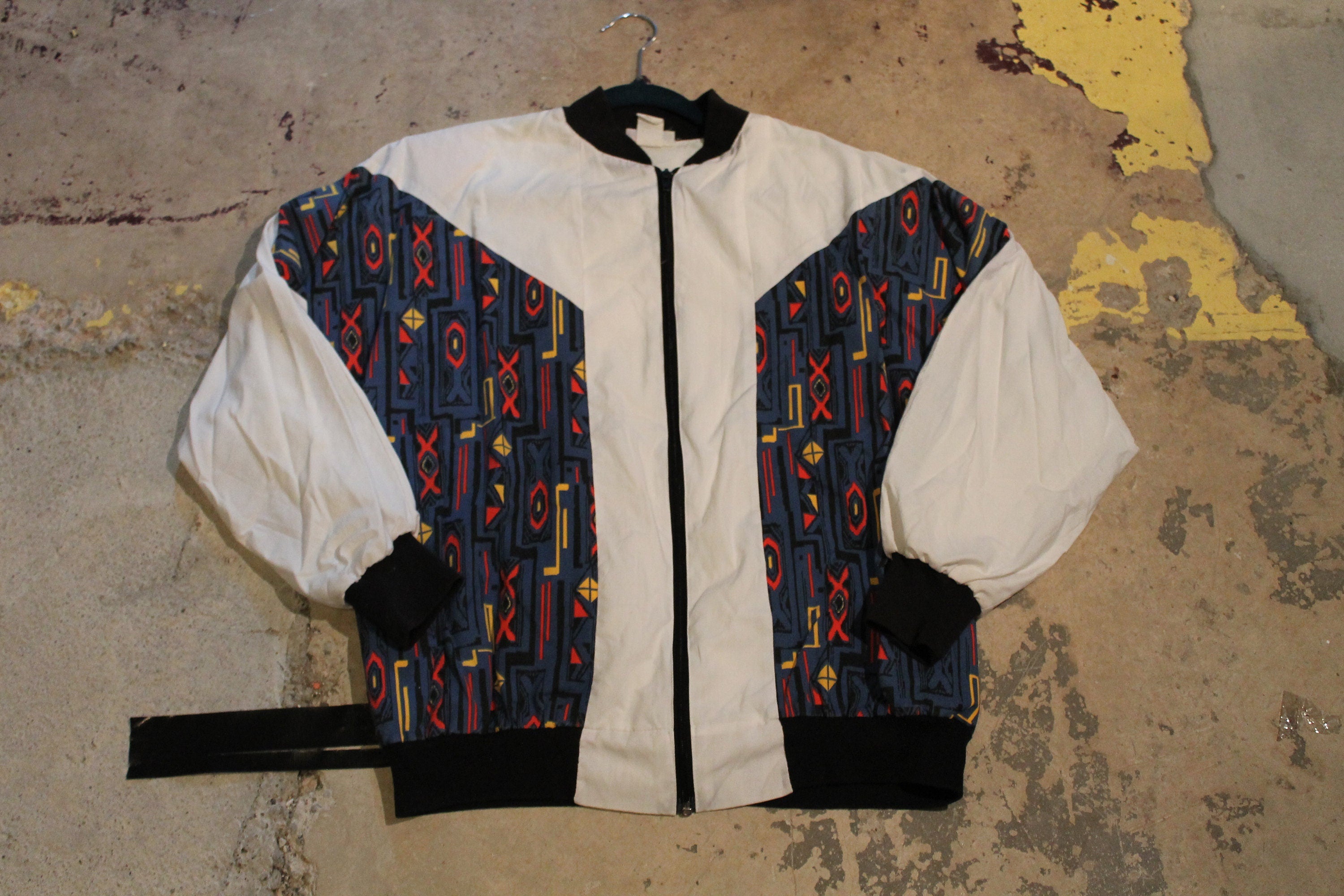 Vintage 1990s Abstract Pattern Windbreaker