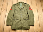 Vintage 1982 Army Military Button Up Blazer Jacket
