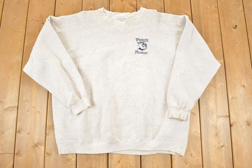 Vintage 1990s Duluth Huskies University Crewneck Sweater Men's XL