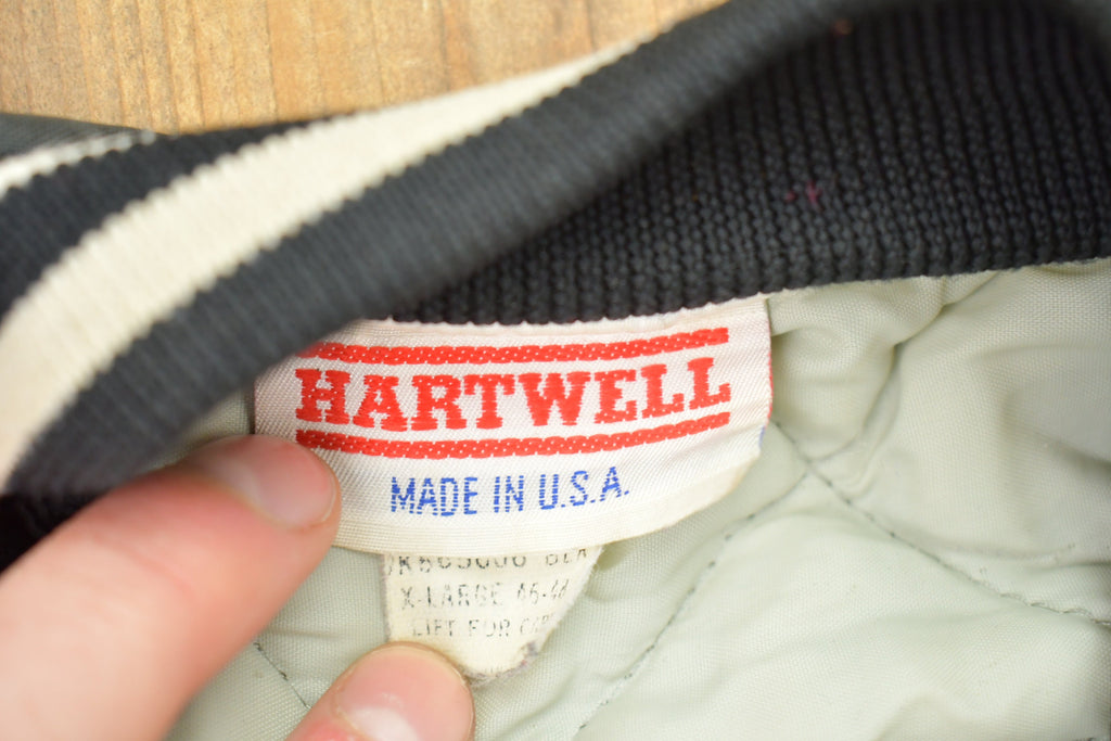 Vintage 1990s POW MIA USA Military Satin Bomber Jacket