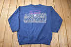 Vintage 1990s Guess University Lacrosse Squad Embroidered Crewneck Sweatshirt