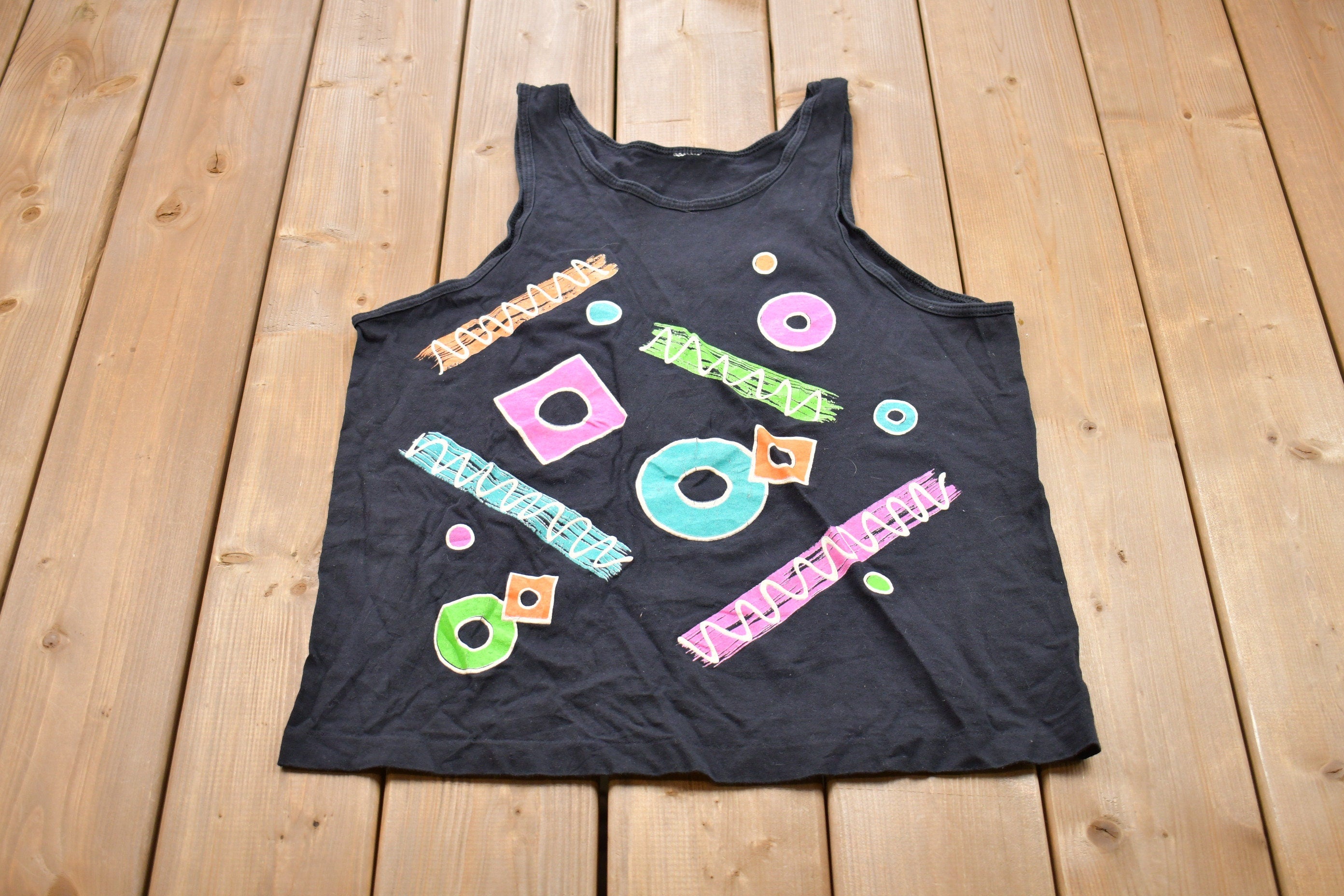 Vintage 1990s Shapes All Over Print Tank Top