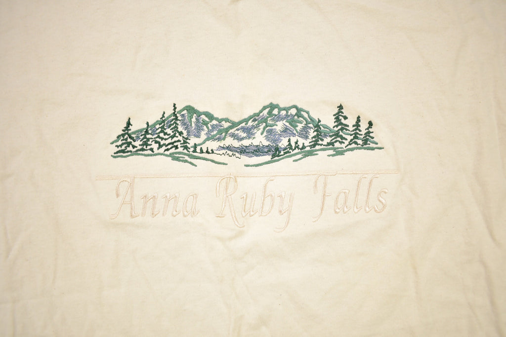 Vintage 1990s Anna Ruby Falls Embroidered Souvenir T Shirt