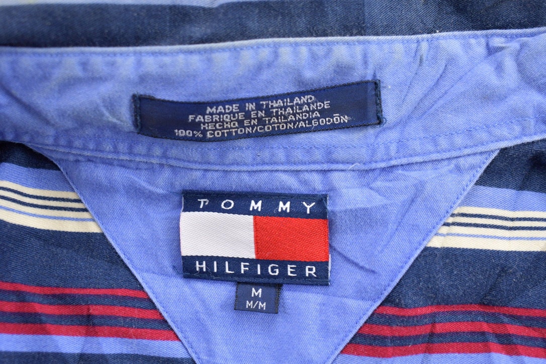 Vintage 1990s Tommy Hilfiger Striped Button Up Shirt