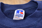 Vintage 1990s Russell Athletics Blank Navy Blue Crewneck Sweatshirt