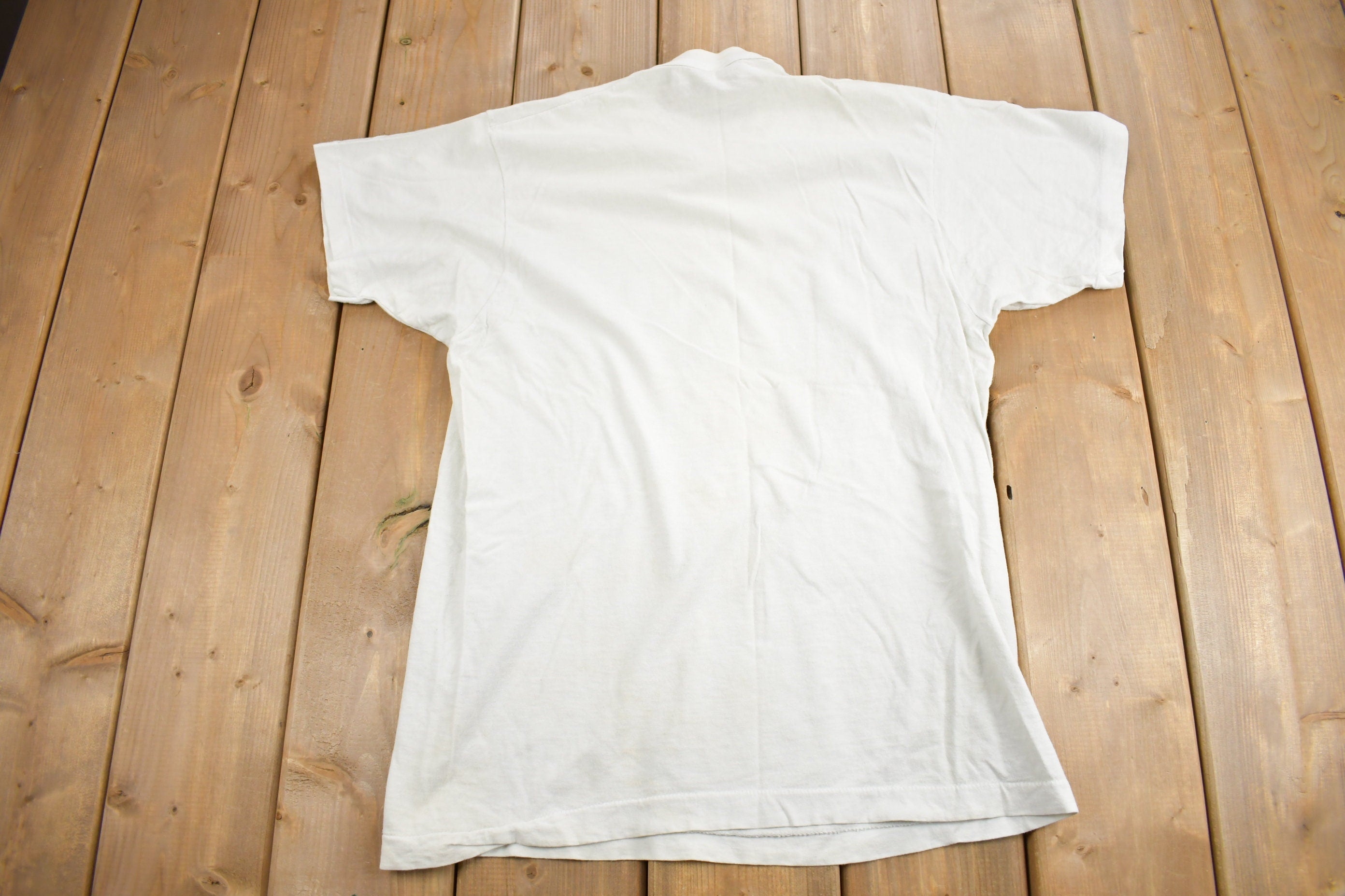 Vintage 1980s Fruit Of The Loom Blank White T Shirt