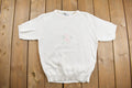 Vintage 1990s Short Sleeve Floral Knit Crewneck Sweater