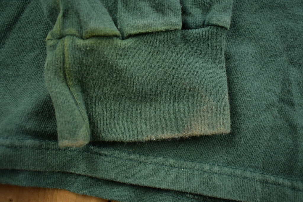 Vintage 1990s Green Quarter Button Champion Sweatshirt