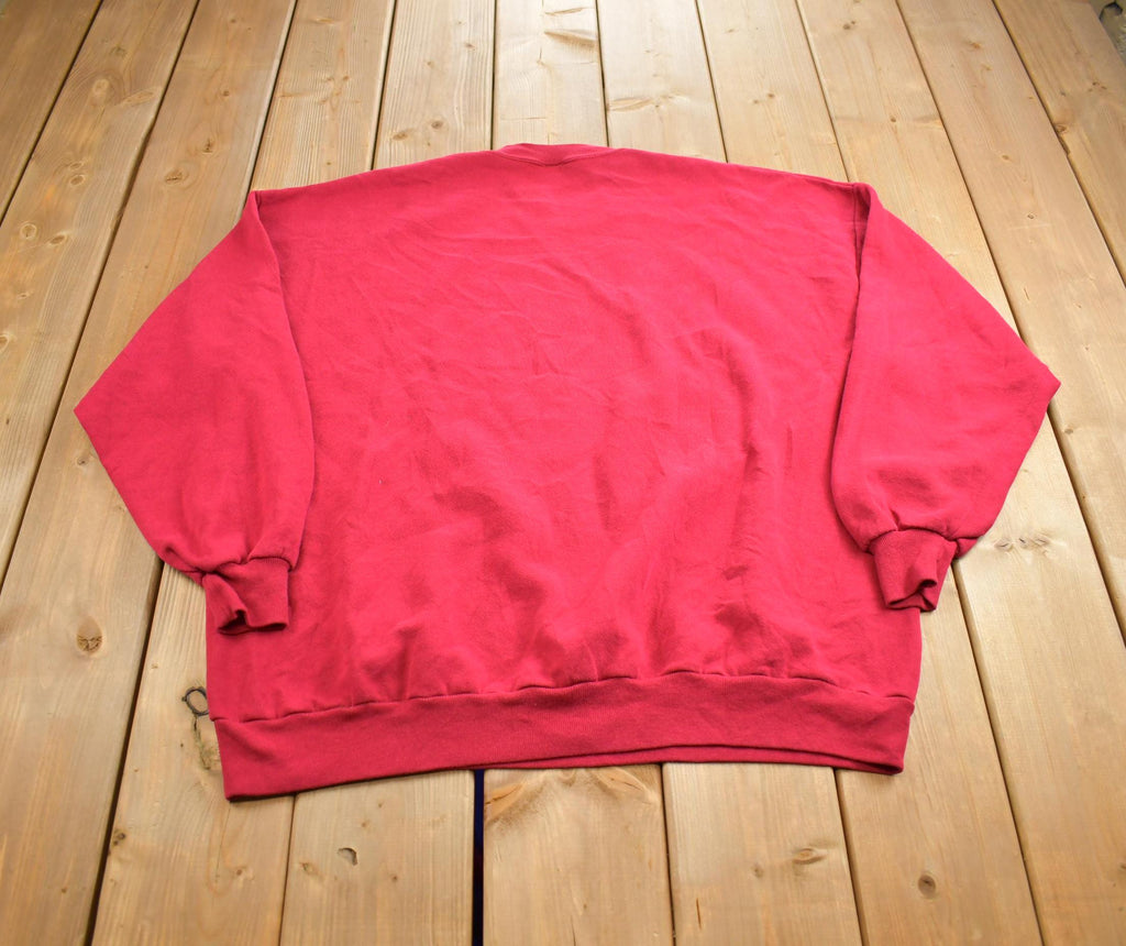 Vintage 1990s Blank Fuchsia Crewneck Sweatshirt Made In USA