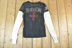 Women Vintage Vigoss Y2K Bedazzled Rockstar T-Shirt