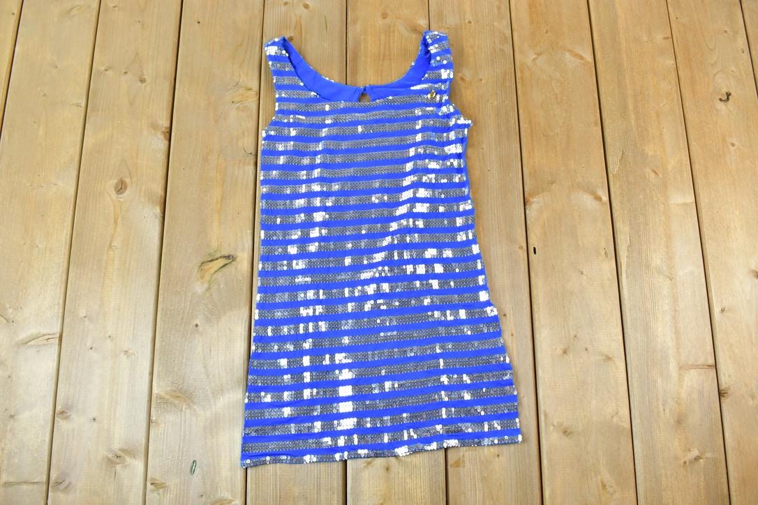 Vintage Y2K Vigoss Sequin Mini Dress / Y2k Vintage Bedazzled Tops / Retro Womenswear / Mod Fashion