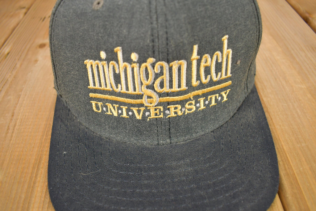 Vintage 1990s Michigan Tech University Collegiate Snap Back Hat