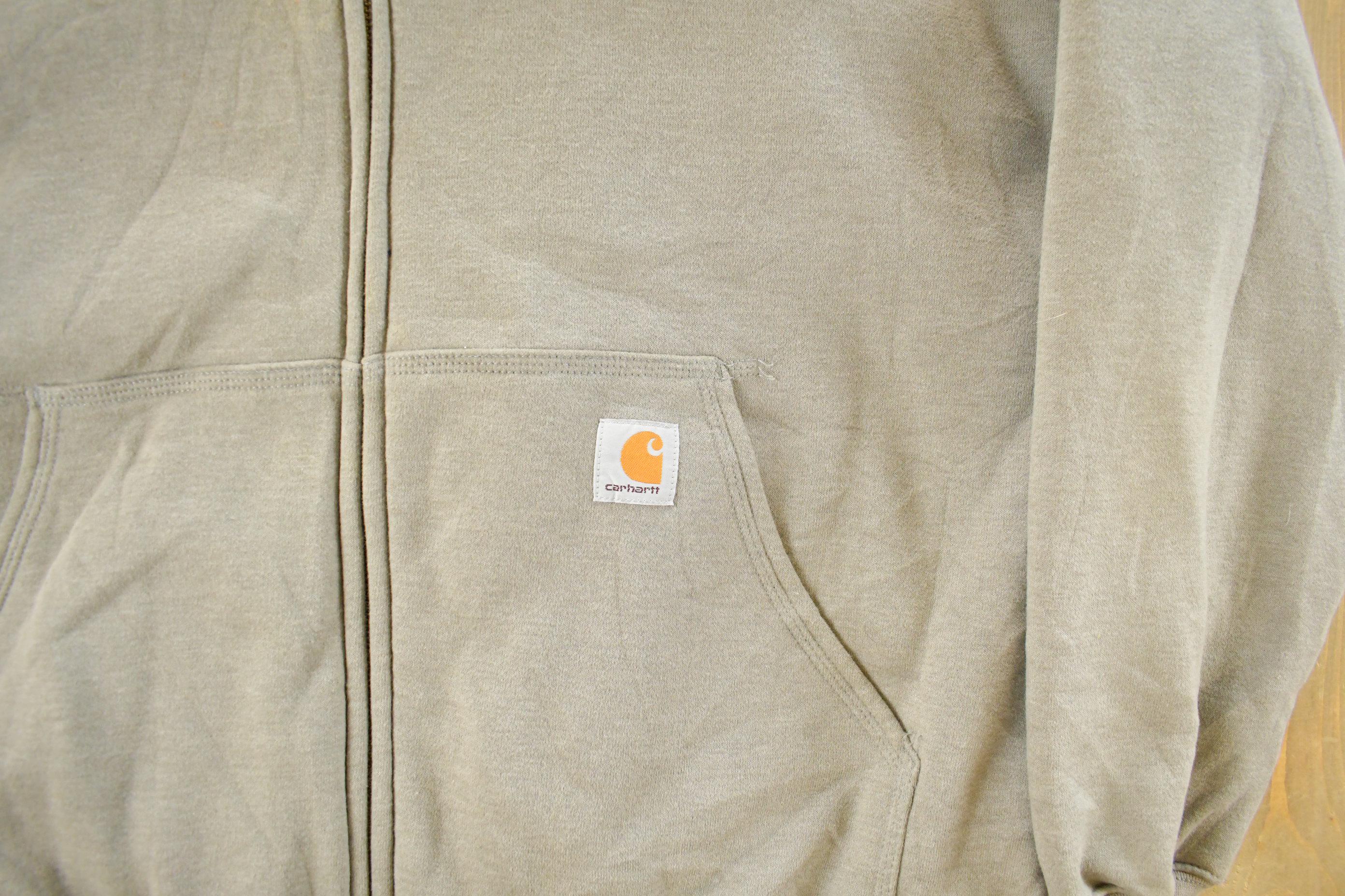 Vintage Y2K Carhartt Full Zip Fleece Lined Hoodie Sweatshirt Men's XL