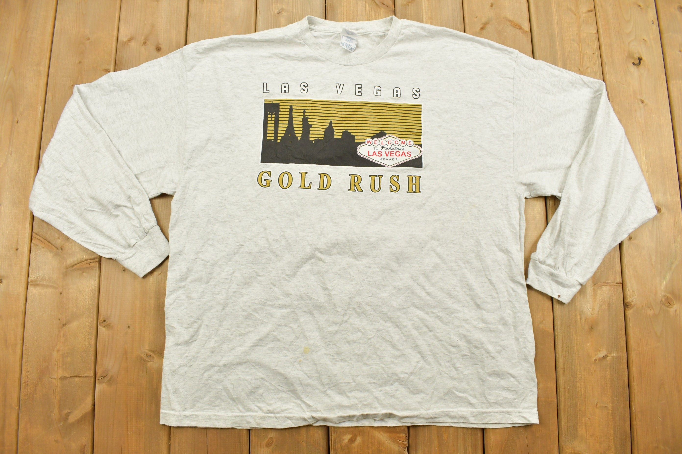 Vintage 1990s Las Vegas Gold Rush Long Sleeve Shirt
