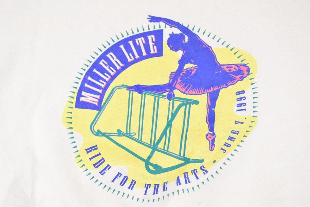 Vintage 1980s Miller Lite Surfing Graphic Print Crewneck Sweatshirt Mens L