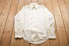 Vintage 1980s Sears All Over Print Button Up Dress Shirt