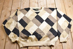 Vintage 1990s Croft And Barrow Knitted Argyle Crewneck Sweater