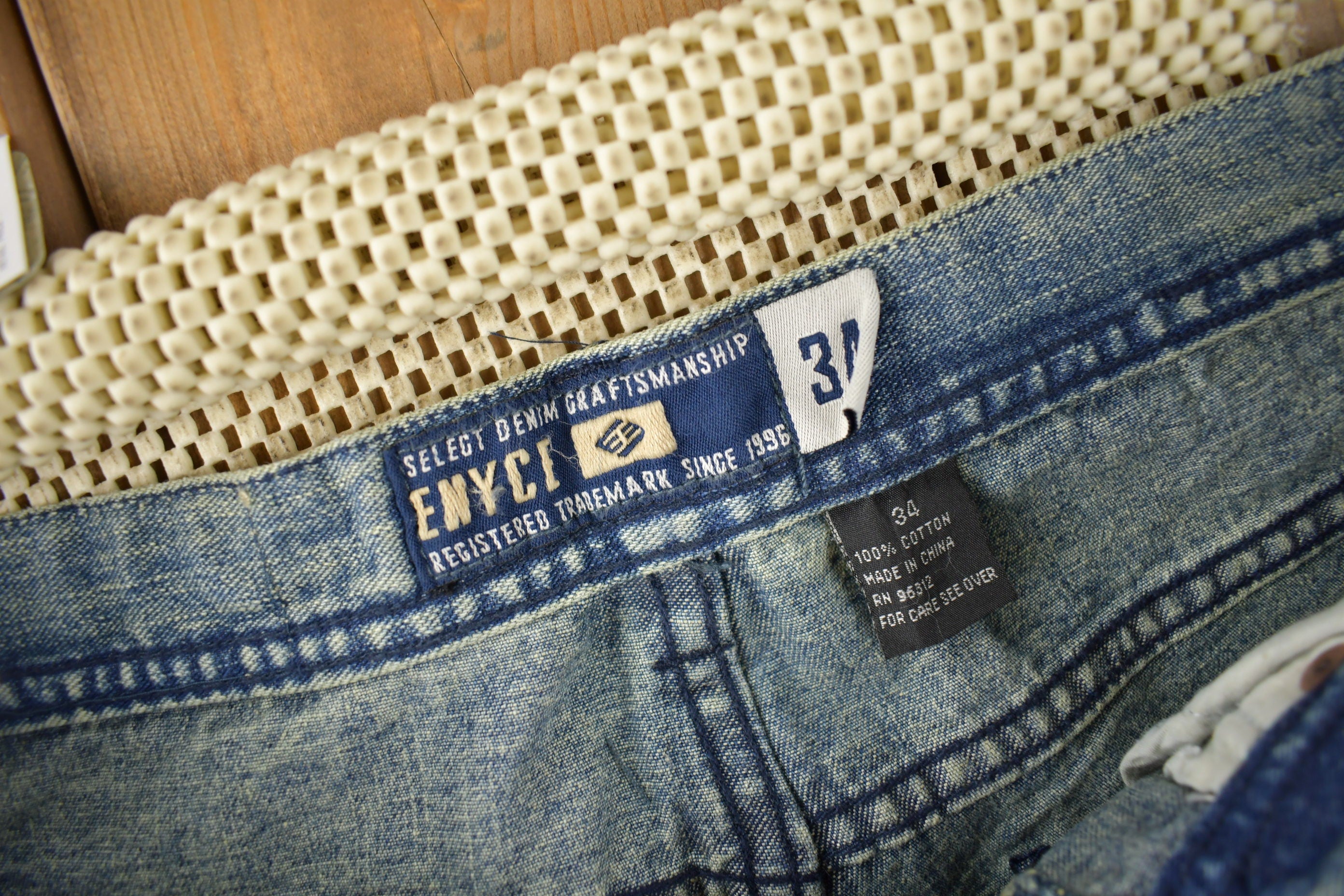 Vintage 2004 Deadstock Enyce Hip Hop Cargo Jeans Size 34