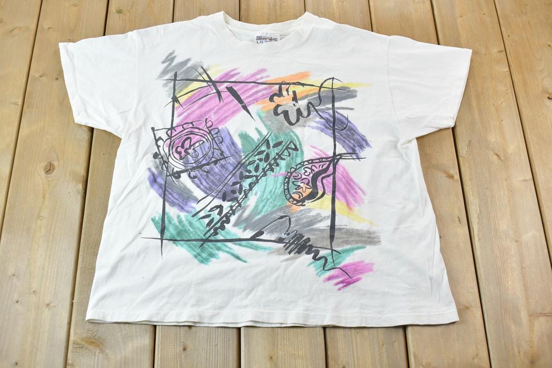 Vintage 1990s Jacques Moret Ultra Artwork Single Stitch Graphic T-Shirt