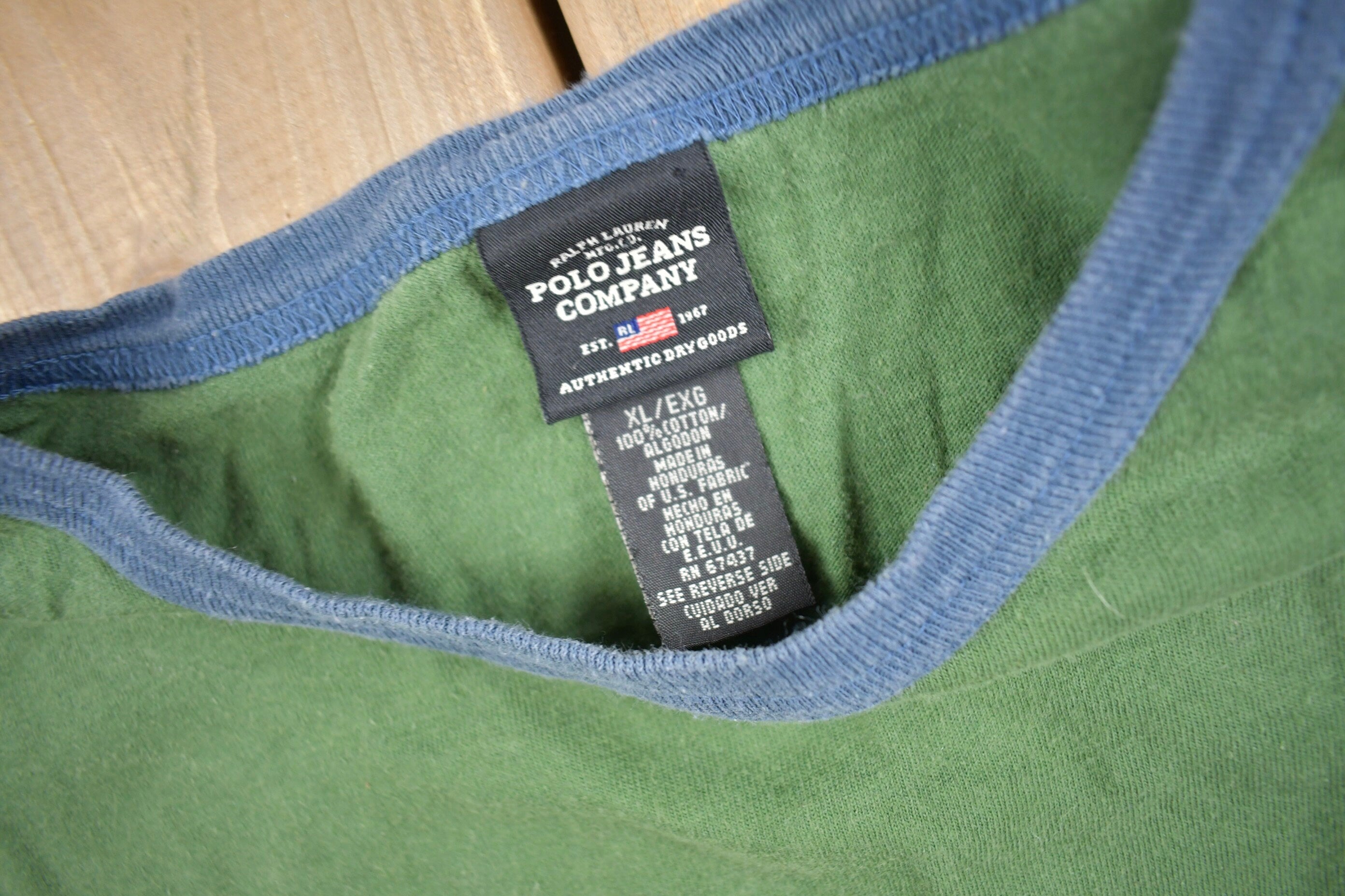 Vintage 1990s Polo Jeans Co Ralph Lauren Ringer T-Shirt