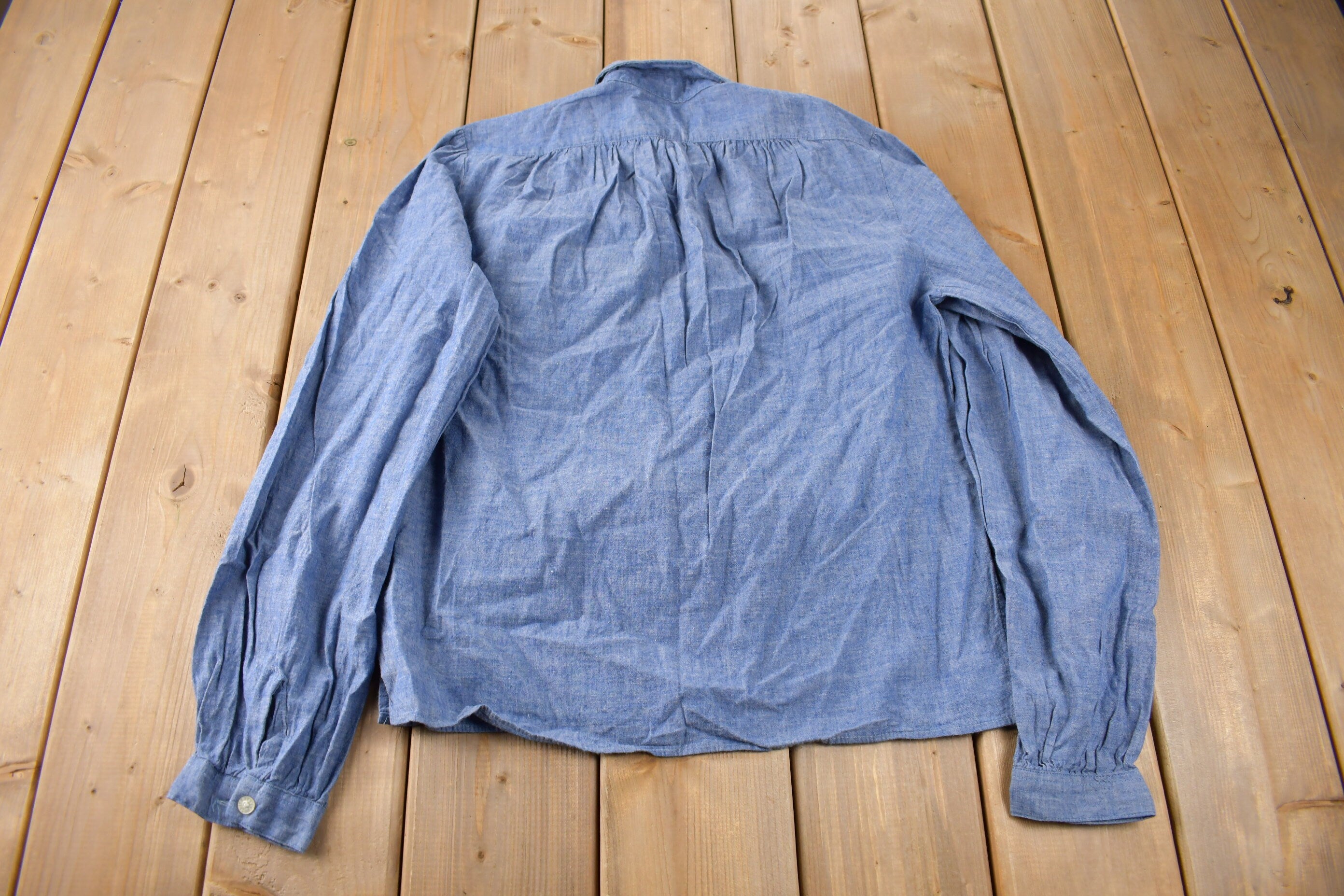 Vintage 1980s Levi's Quarter Button Up Shirt Size M Made In Canada