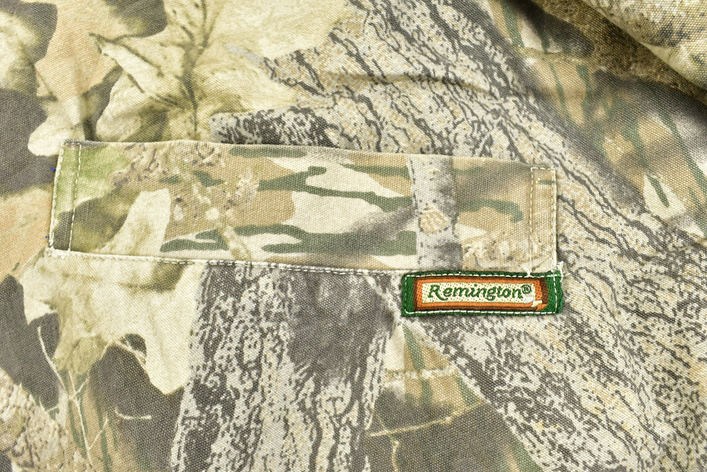 Vintage 1990s Tree Camo Reversible Windbreaker Jacket  Outdoorsman  Hunting Jacket  Streetwear  Remington  All Over Print  Earth Tones