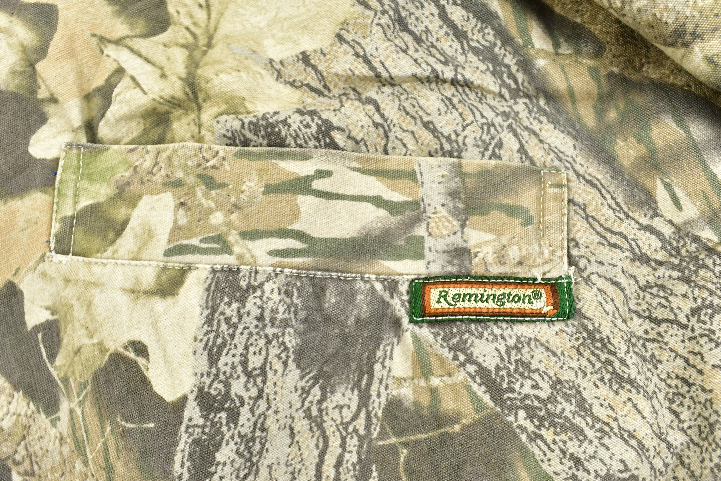 Vintage 1990s Tree Camo Reversible Windbreaker Jacket  Outdoorsman  Hunting Jacket  Streetwear  Remington  All Over Print  Earth Tones